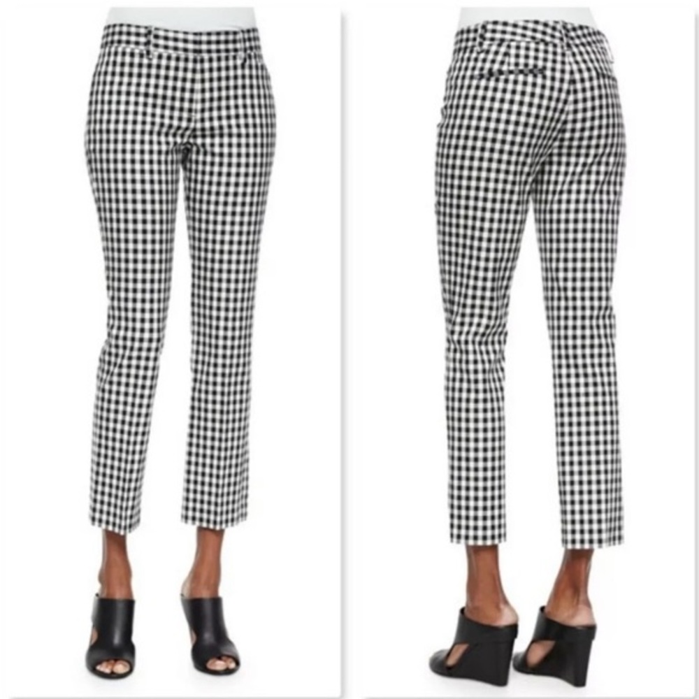 Theory Izelle S. Barnet Check Cropped Pants size 4